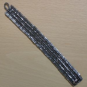 Herringbone Shiny Gray Bracelet